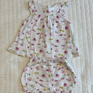 Kissy Kissy Pink and White Diaper Cover Set